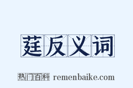 莛反义词是什么意思的图片